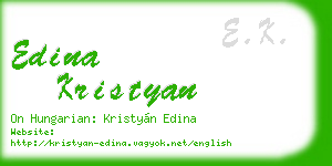 edina kristyan business card