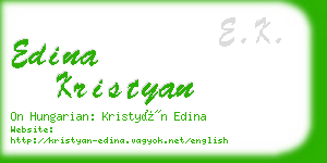 edina kristyan business card